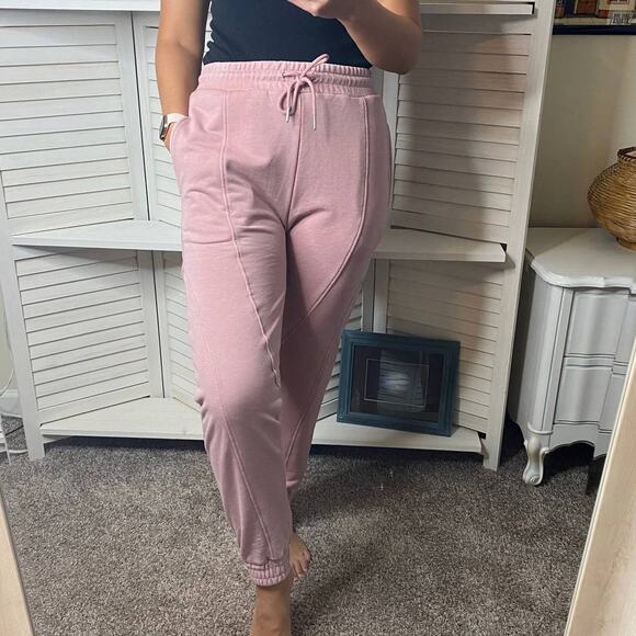 7 For All Mankind pink jogger sweatpants size small NWT - Picture 2 of 10